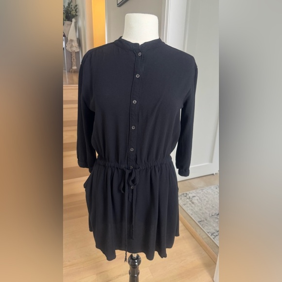 Wilfred Dresses & Skirts - Wilfred Black Button-Front Mini Dress – Women’s Small